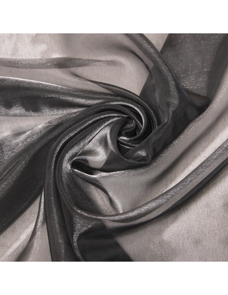 Organza lamé - Gris acier