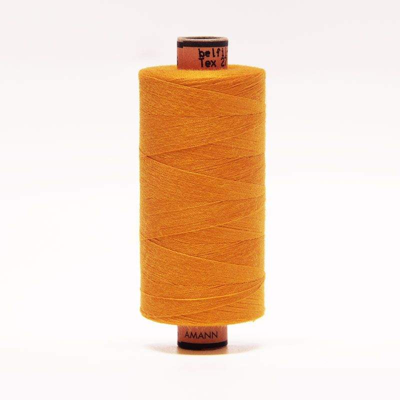 Bobine fil à coudre 1000m tout tissus Amann Belfil - Jaune foncé FUS121