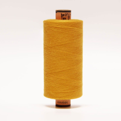 Bobine fil à coudre 1000m tout tissus Amann Belfil - Jaune foncé FUS118