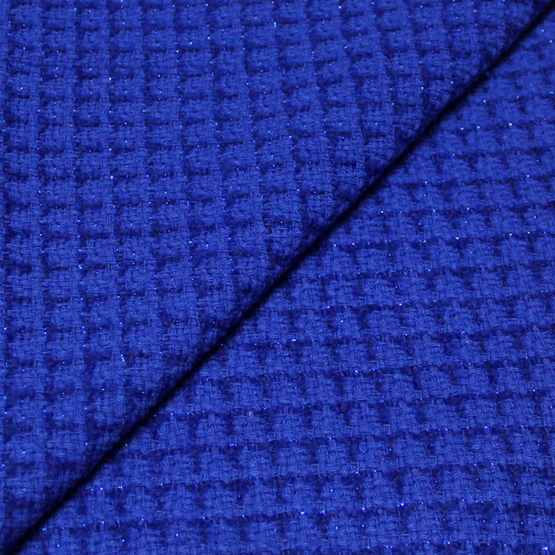 Tweed lurex - Bleu roi
