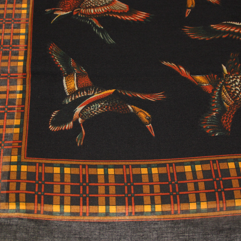 Foulard twill - Oiseau noir