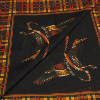Foulard twill - Oiseau noir 2