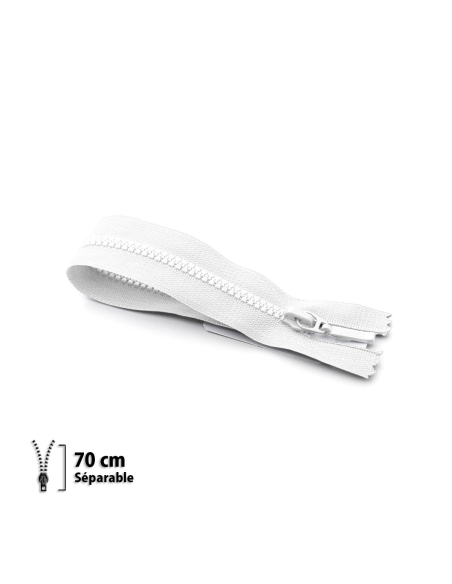 Fermeture Eclair ® injectée blanche 70cm