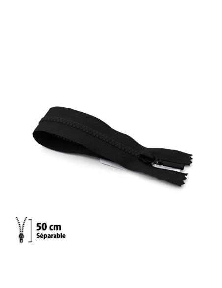 Fermeture Eclair ® injectée noir 50cm