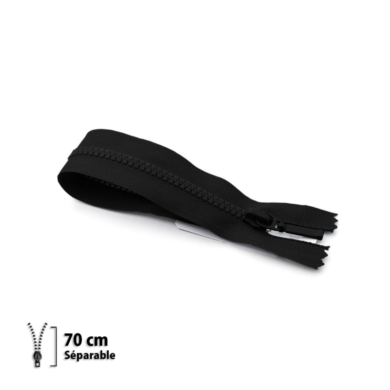 Fermeture Eclair ® injectée noir 70cm