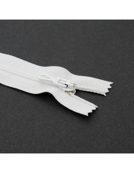 Fermeture Eclair ® spiralée blanche 18cm