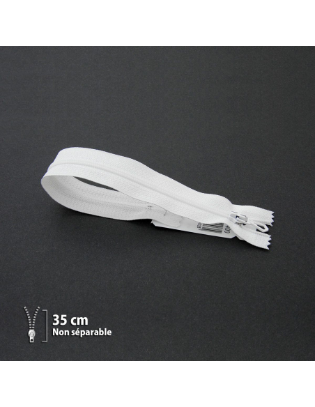 Fermeture Eclair ® spiralée blanche 35cm