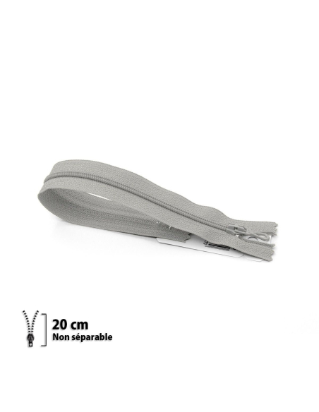 Fermeture Eclair ® spiralée grise 20cm