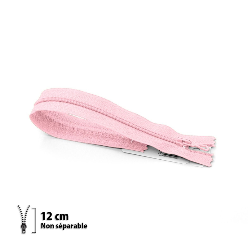 Fermeture Eclair ® spiralée rose 12cm