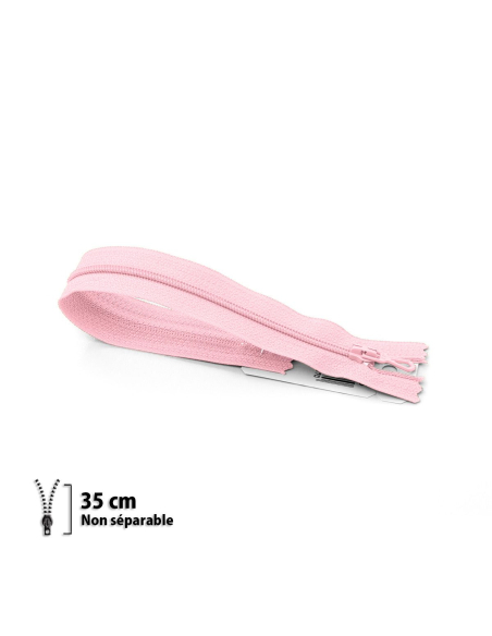 Fermeture Eclair ® spiralée rose 35cm