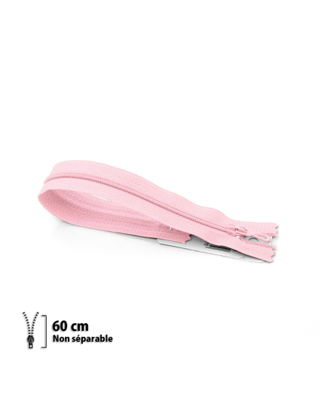 Fermeture Eclair ® spiralée rose 60cm