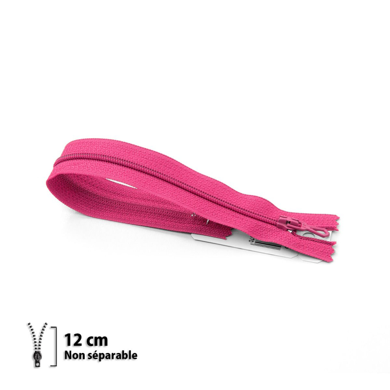 Fermeture Eclair ® spiralée fuchsia 12cm