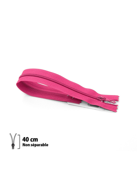 Fermeture Eclair ® spiralée fuchsia 40cm