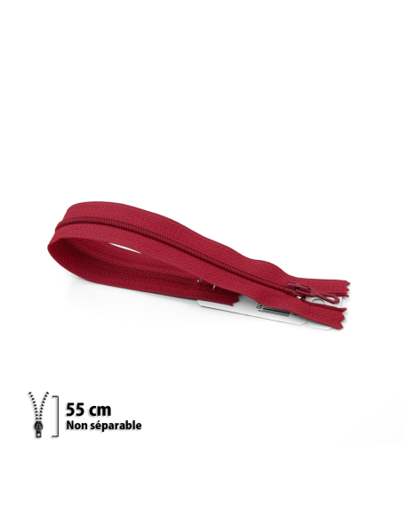 Fermeture Eclair ® spiralée bordeaux 55cm