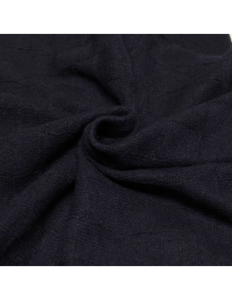 Écharpe 100% Yak - Damier marine