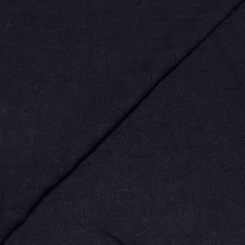 Écharpe 100% Yak - Damier marine