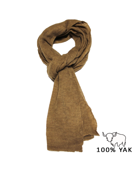 Écharpe 100% Yak - Damier camel
