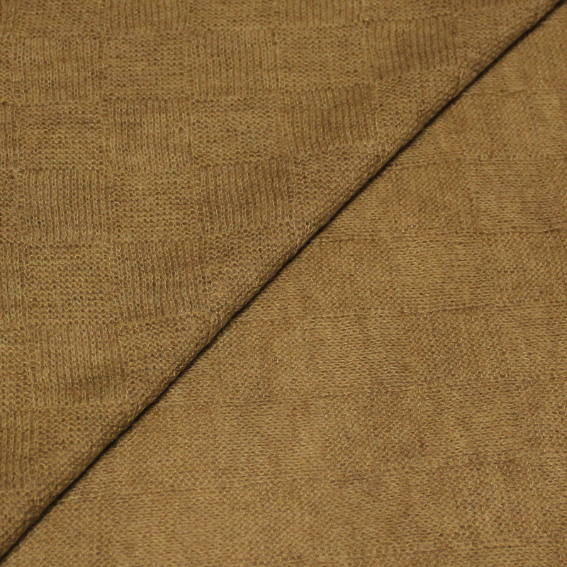 Écharpe 100% Yak - Damier camel