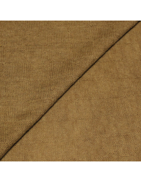 Écharpe 100% Yak - Damier camel