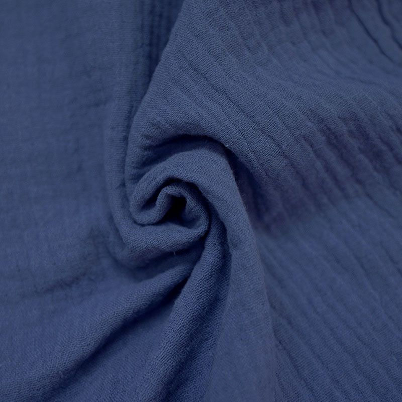 Double gaze 100% coton - Indigo