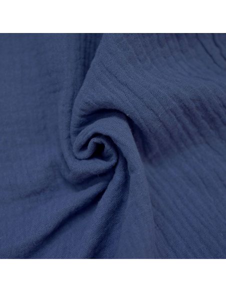 Double gaze 100% coton - Indigo