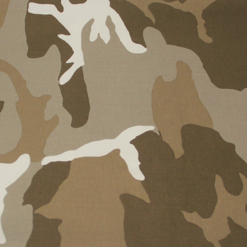 Satin coton & élasthanne - Camouflage
