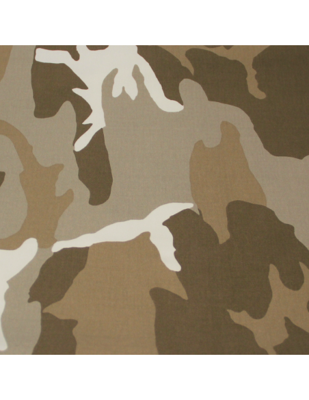 Satin coton & élasthanne - Camouflage