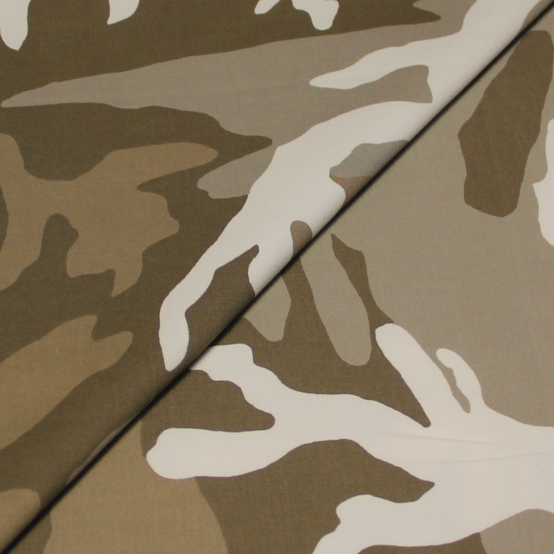Satin coton & élasthanne - Camouflage