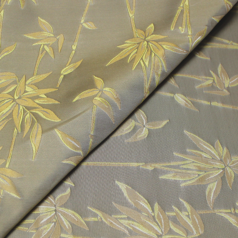 Tissu broché - Feuillage anis