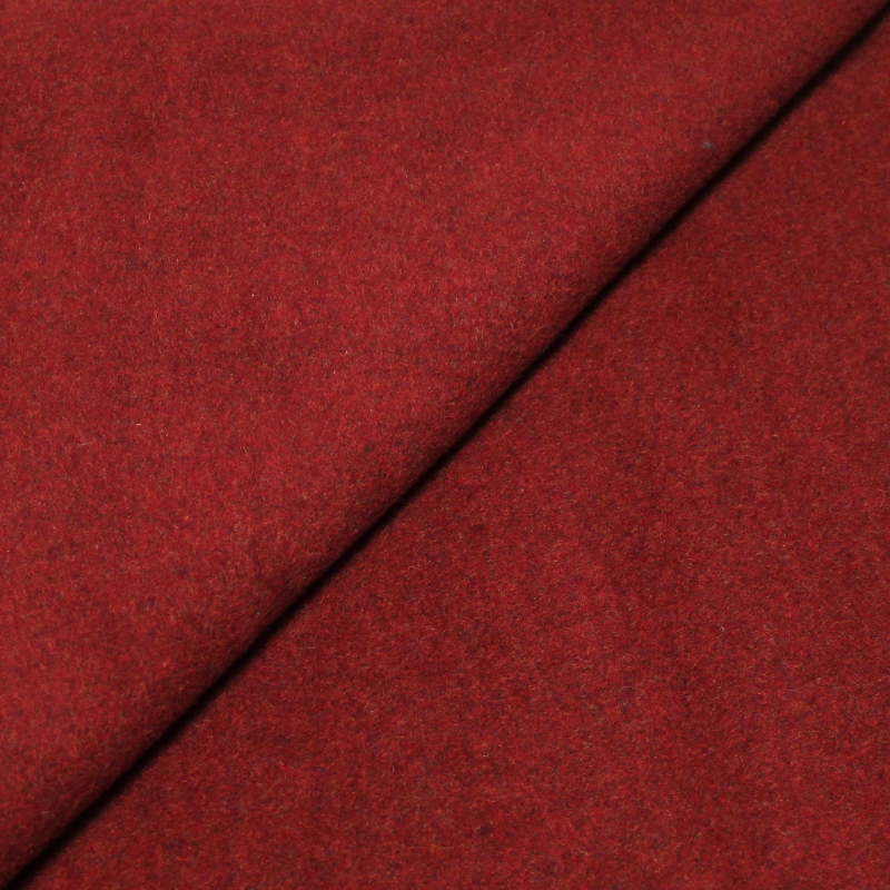 Velours de laine chiné - Rouge foncé
