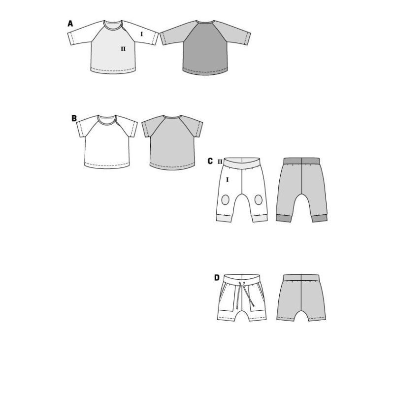 Patron Burda 9246 - Ensemble Tee-shirts et pantalons