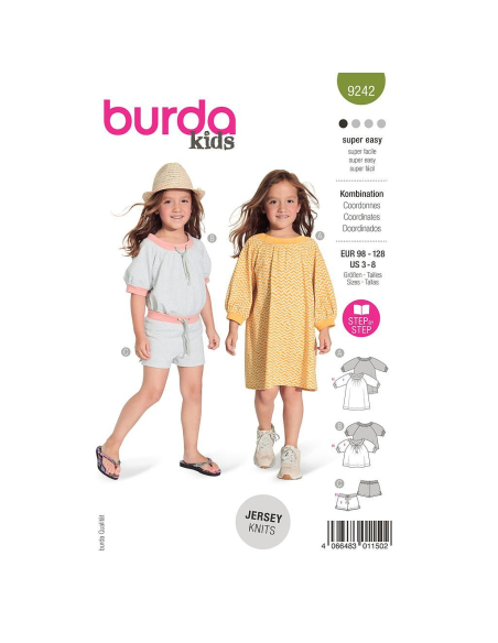 Patron Burda 9242 - Robes amples dans un jersey moelleux