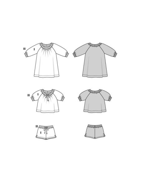 Patron Burda 9242 - Robes amples dans un jersey moelleux