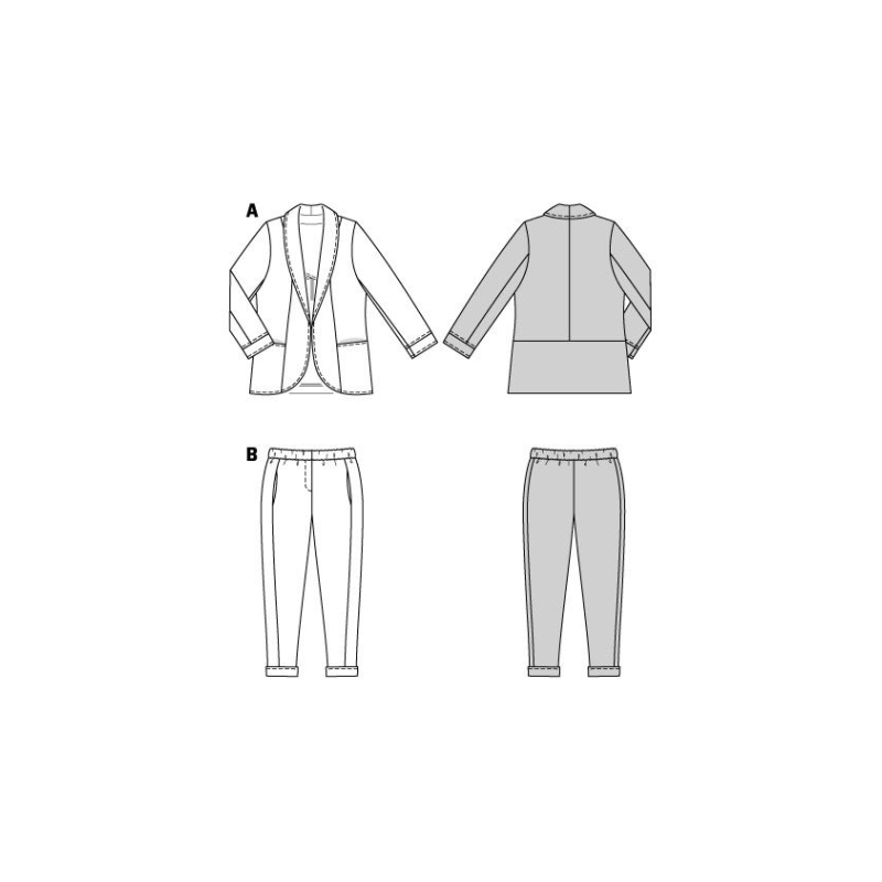 Patron Burda 5935 - Costume féminin