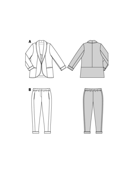 Patron Burda 5935 - Costume féminin