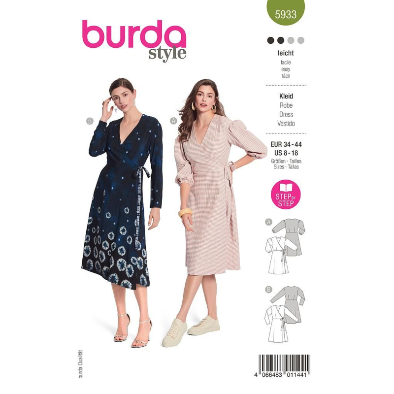 Patron Burda 5933 - Robes portefeuille
