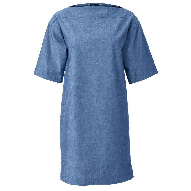 Patron Burda 5925 - Robes de coupe droite avec une encolure bateau