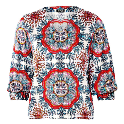 Patron Burda 5924 - Blouses sans fermeture avec une encolure V 2