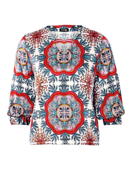 Patron Burda 5924 - Blouses sans fermeture avec une encolure V