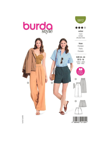 Patron Burda 5912 - Pantalon et short décontractés
