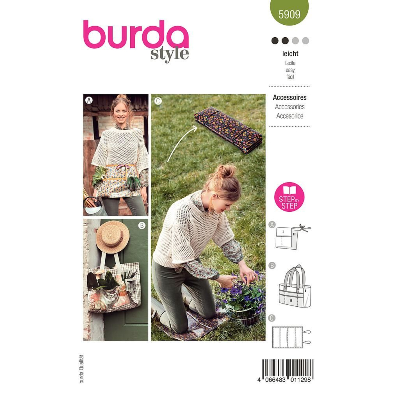 Patron Burda 5909 - Tablier jardiange à compartiments