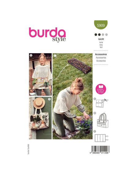 Patron Burda 5909 - Tablier jardiange à compartiments