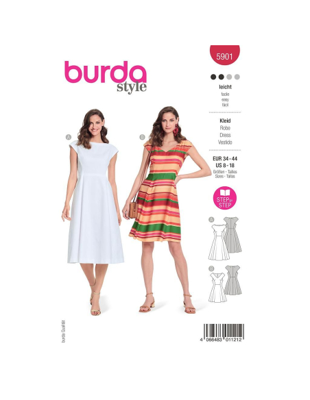 Patron Burda 5901 - Robes romantiques avec touche Vintage