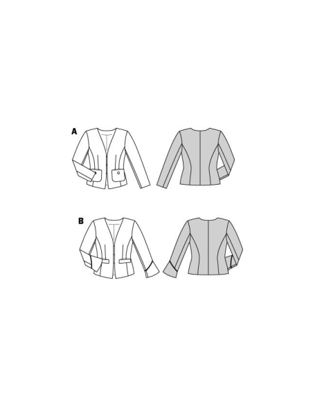 Patron Burda 5897 - Elégantes vestes