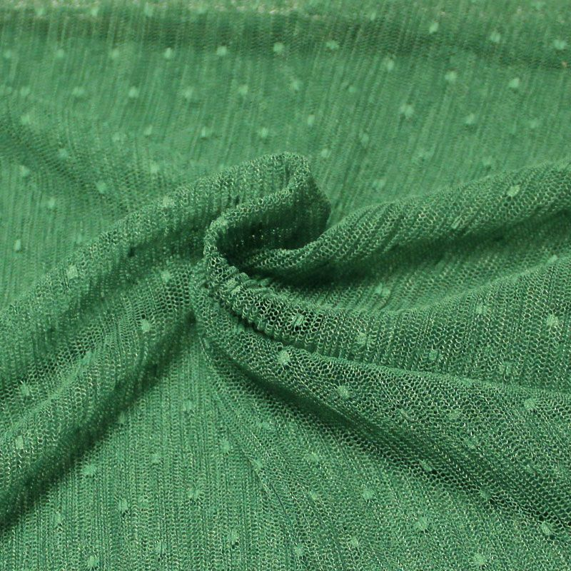 Résille plissé - Pois vert