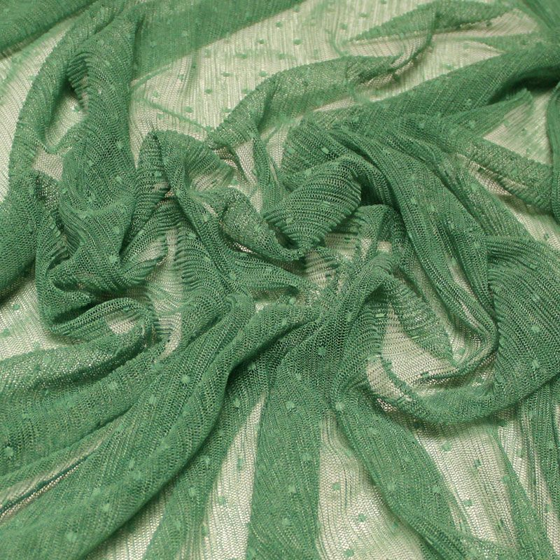Résille plissé - Pois vert