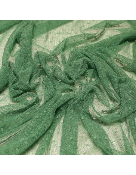 Résille plissé - Pois vert