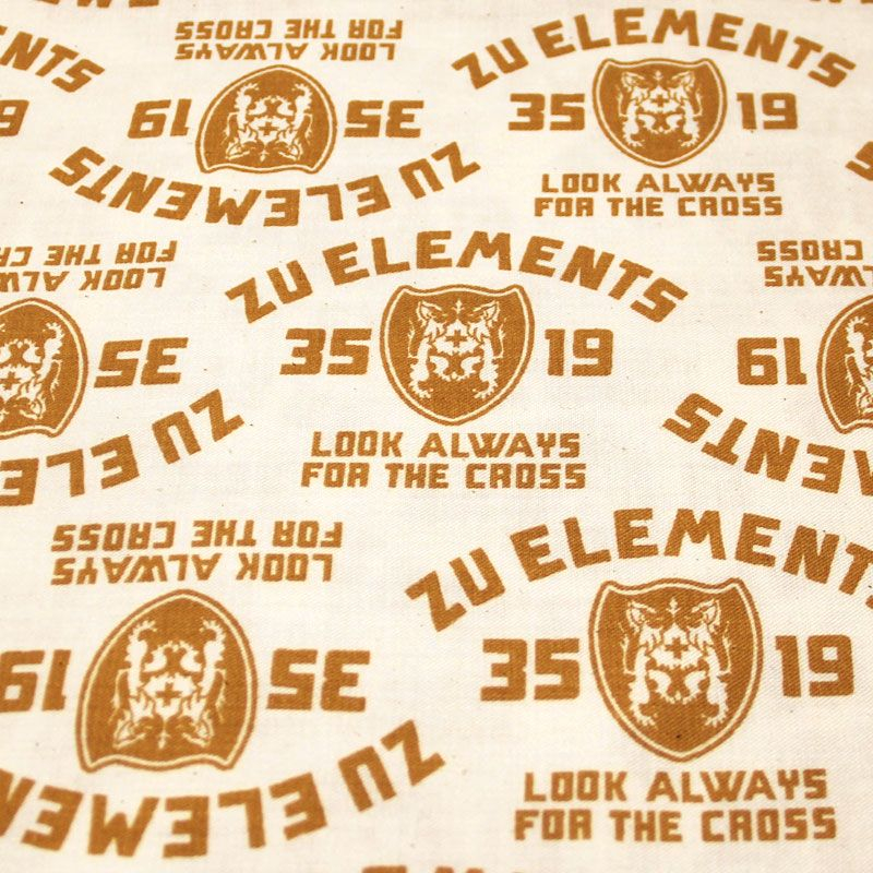 Gabardine fine 100% coton - Blason orangé