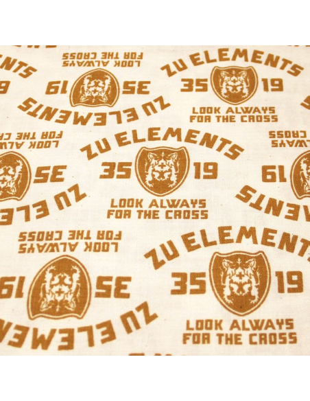 Gabardine fine 100% coton - Blason orangé