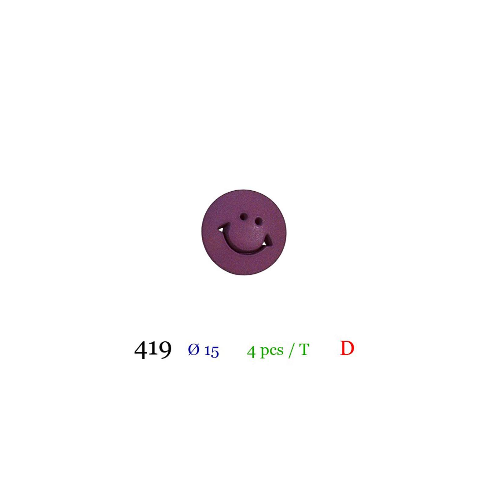 Tube 3 boutons smiley violet Ø 15mm